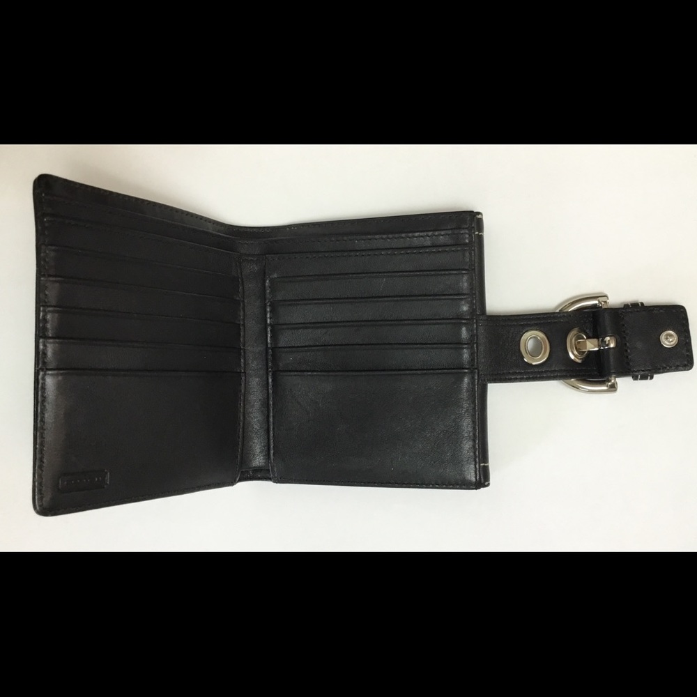 COACH Tri-Fold Leather Wallet Unisex - Picture 3 of 5
